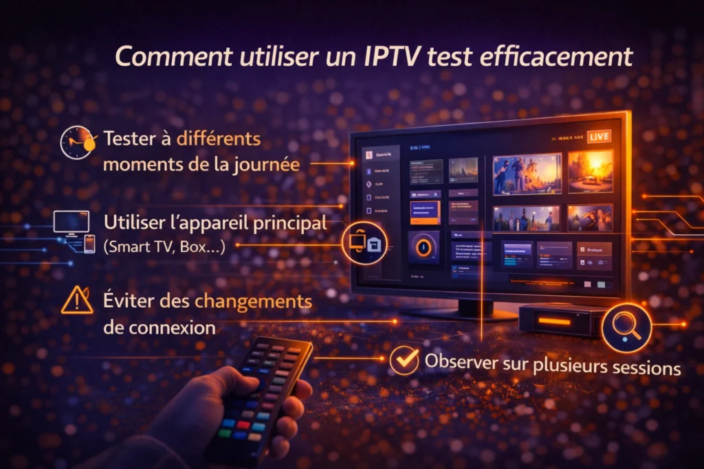 Comment utiliser un IPTV test efficacement