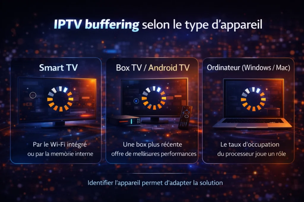IPTV buffering selon le type d’appareil