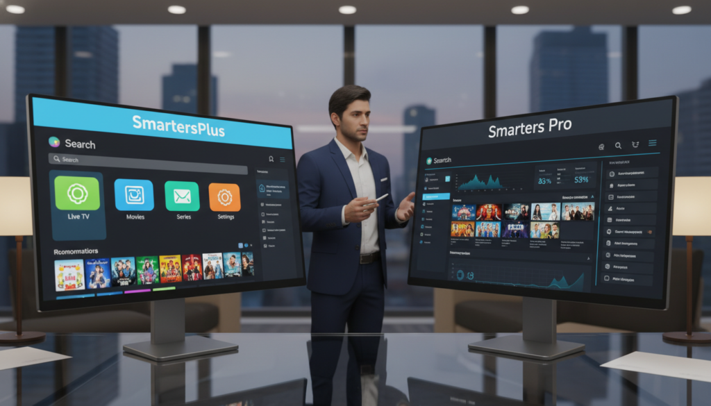 Comparaison interface SmartersPlus et Smarters Pro Comparaison interface SmartersPlus et Smarters Pro